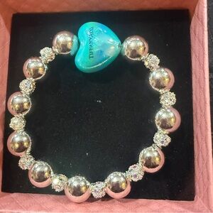 Tiffany & Co. Silver Bracelet with Turquoise Heart